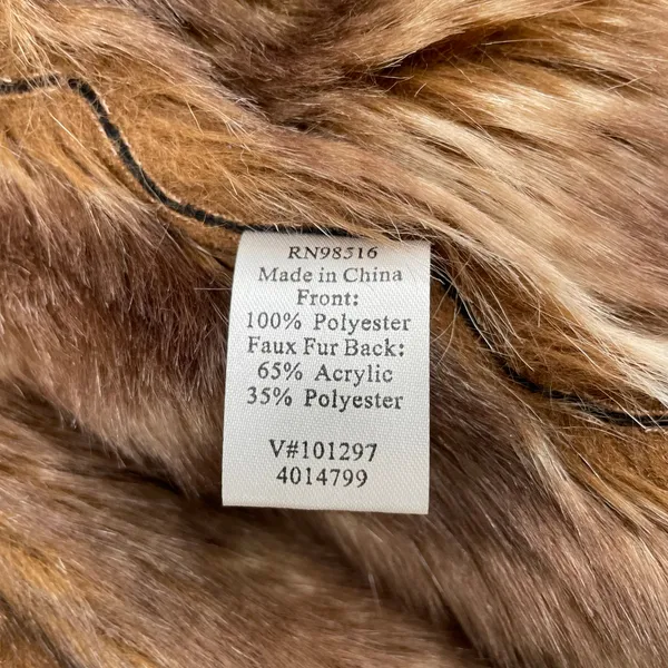 Black Faux Fur Lined Hooded Winter Coat Microsuede Coldwater Creek Petite L | 14 - Image 6