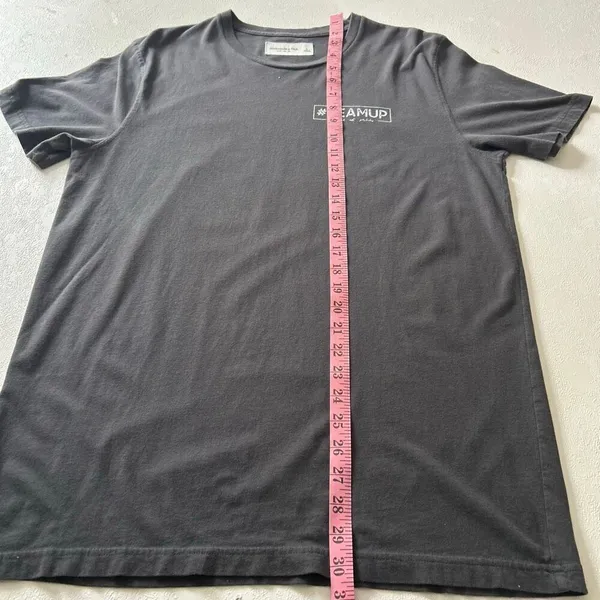 Abercrombie & Fitch #TEAMUP Graphic Tee | Soft Black Cotton T-Shirt | Size L - Image 6