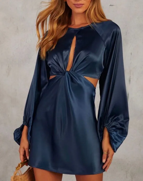 Vici navy cut out semi formal mini dress - Image 2
