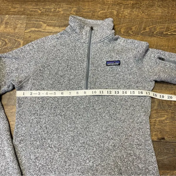 Patagonia Better Sweater Fleece 1/4 Zip Pullover Women's Small Gray Jacket Top - Image 2