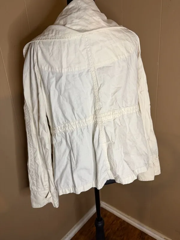 Sanctuary Clothing Cream Cotton Utility Safari Jacket with Hood - Image 3