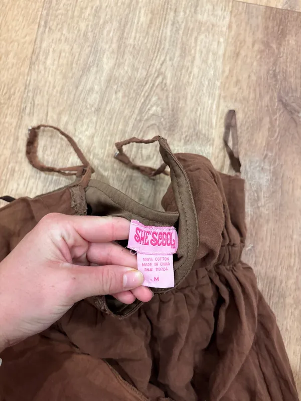 Brown cottage core dress Size M - Image 4