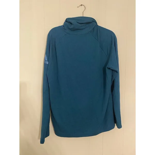 Adidas‎ Long Sleeve Drop Cut Turtleneck with Muff/Kangaroo Pocket Blue XL - Image 2