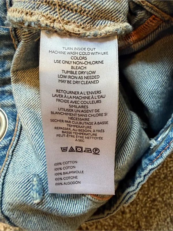 We The Free Moxie Barrel Denim Shorts Truest Blue Light Wash Size 30 - Image 7