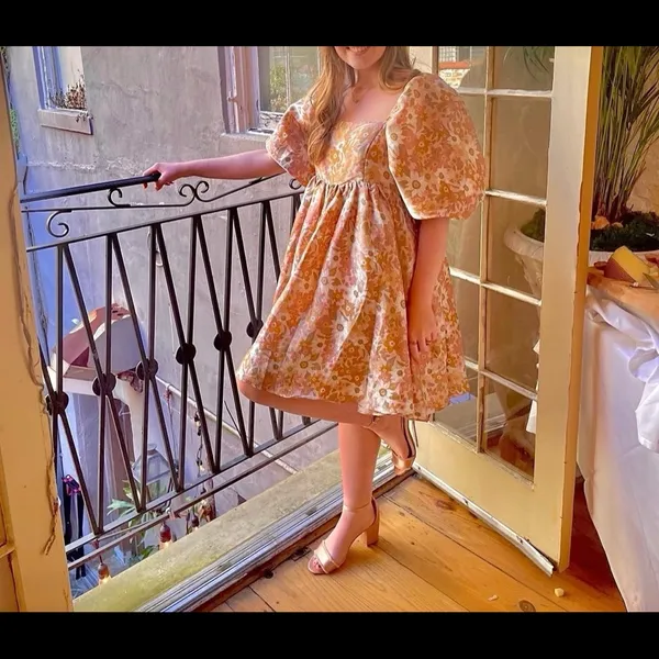 Storia Floral Puff Sleeve Dress - Image 5