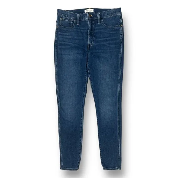 Madewell 10"‎ High Rise Roadtripper 30 Skinny Jeans Dark Wash Stretch Blue Denim - Image 7