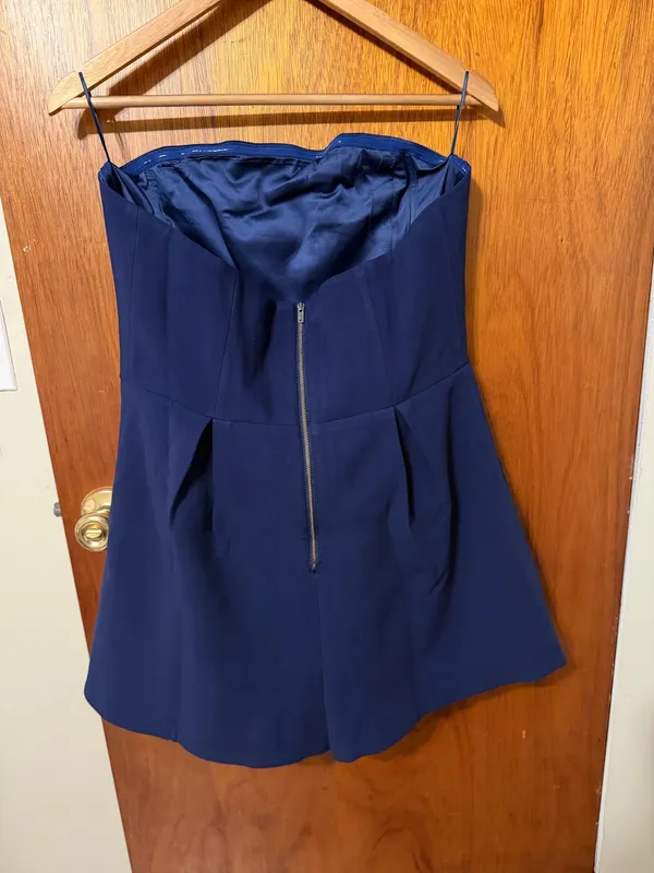 x REVOLVE Karoline Strapless Playsuit in Navy - Image 4