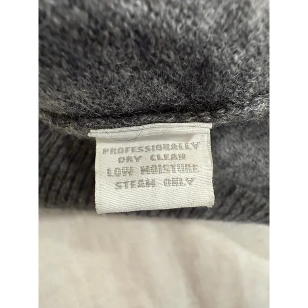 Charter Club 100% Cashmere Argyle Y2K Cardigan Sweater Gray Women's Size Medium - Image 6