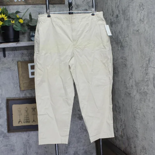 NWT A New Day Womens High-Rise Straight Ankle Chino Pants 89476958 Tan Brown 17 - Image 4