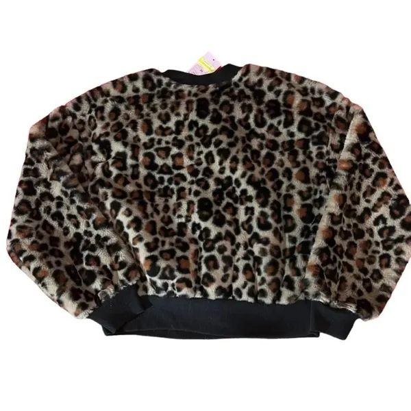NWT Wild Fable‎ Fuzzy Leopard Print Sweater Size XS - Image 5