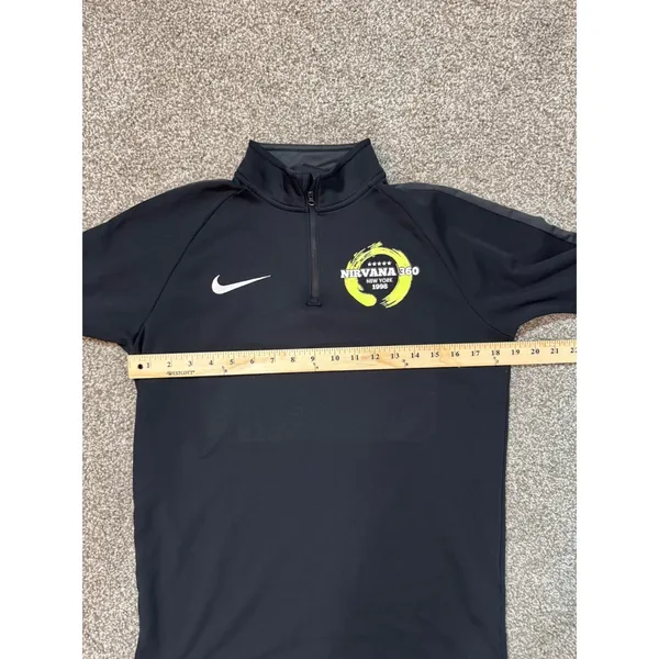 Nike Womens Dri-FIT 1/4 Zip Pullover Black Nirvana 360 Graphic Small - Image 3