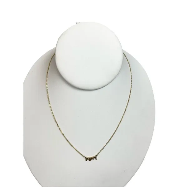 Gold “mom” nameplate necklace 16” | mothers Day gift, birthday gift holiday gif - Image 2