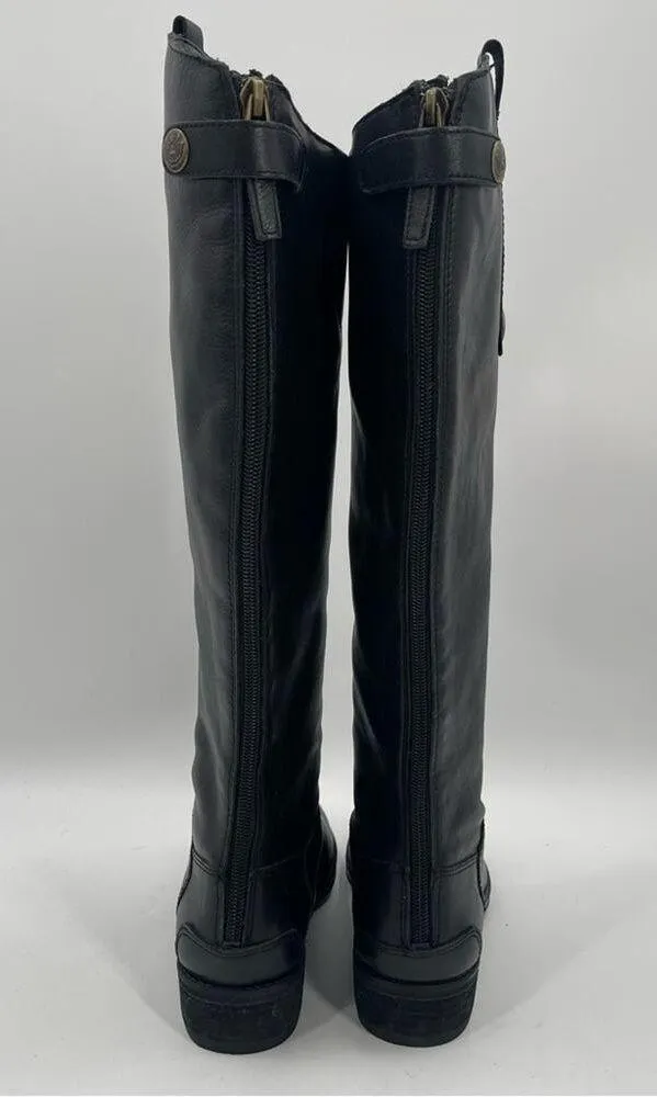 SAM EDELMAN Penny Boots Size 5 Black Leather New with * Flaws Tall Zipper Winter - Image 4