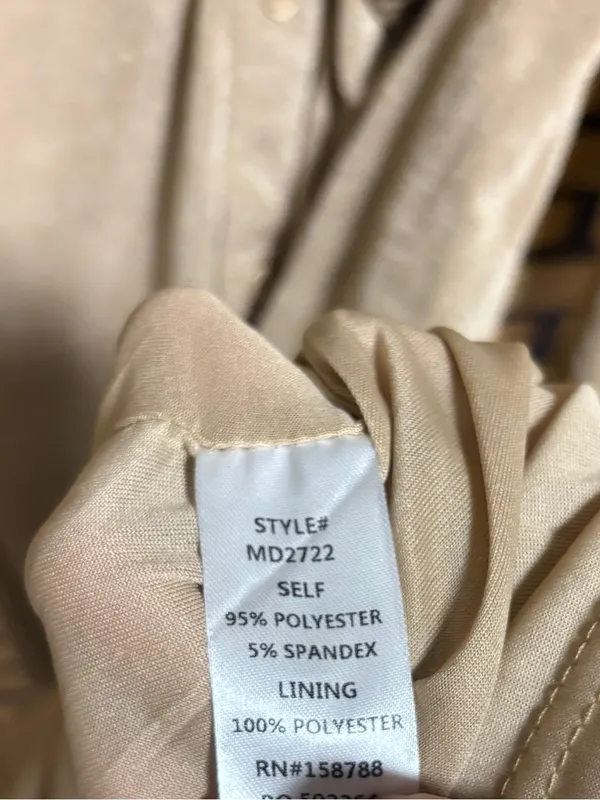 Mable tan cut out midi dress size large - Image 6