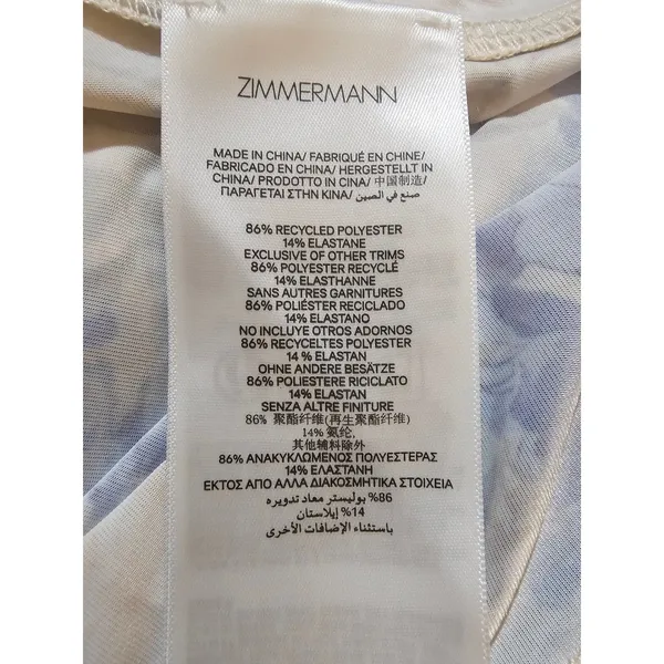 Zimmermann Womens Dawning Flutter‎ Midi Dress SLIP ONLY 1 Medium - Image 5