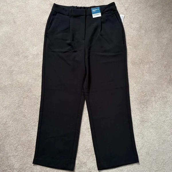 New Old Navy Extra High Rise Taylor Wide Leg Trousers Pants Black Size Large - Image 5