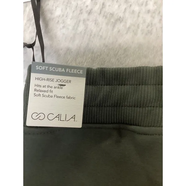 CALIA Soft Scuba Fleece High-Rise Jogger Ivy Green XS WAX115 Relaxed Fit Pant - Image 4