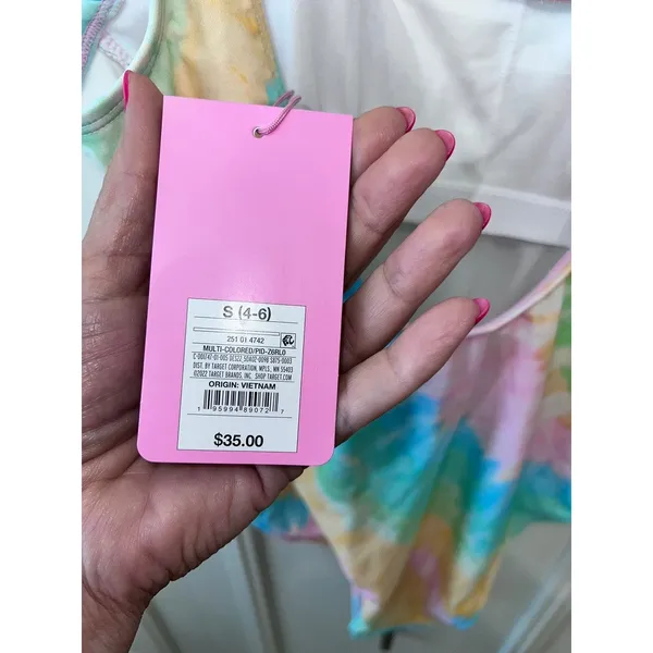 NWT Stoney Clover Lane Women's Tie-Dye‎ One Piece Swimsuit Size Small Multicolor - Image 4