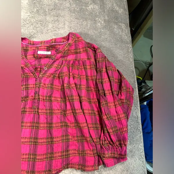 Free people we the free jessi Plaid Top small - Image 5