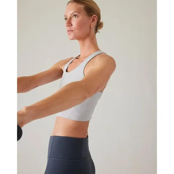 Athleta L Ultimate Longline Bra Large A-C Stratus Grey - Image 5