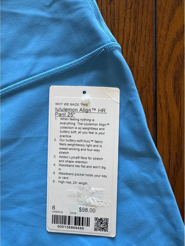 Lululemon Align High Rise 25” Ocean Wave Size 8 NWT - Image 5