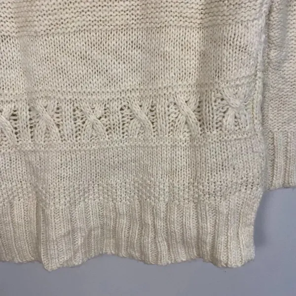 American Eagle Chunky Knit Wool Blend Fisherman Sweater - Image 15
