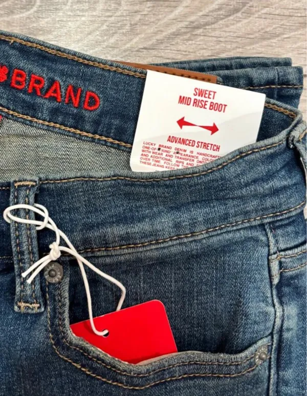 Lucky Brand Sweet Mid Rise Bootcut Jeans Dark Wash 00/24R NWT - Image 4