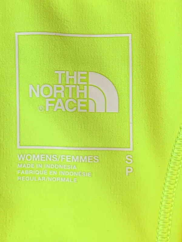 The North Face Womens Sports Bra S Neon Yellow Racerback Logo Athletic Gym - Image 4