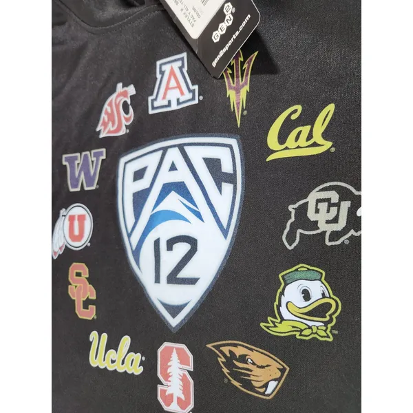 Fanatics PAC 12 Conference Hoodie Youth Large‎ 12/14 Black Football NCAA Team Logo Shirt - Image 5