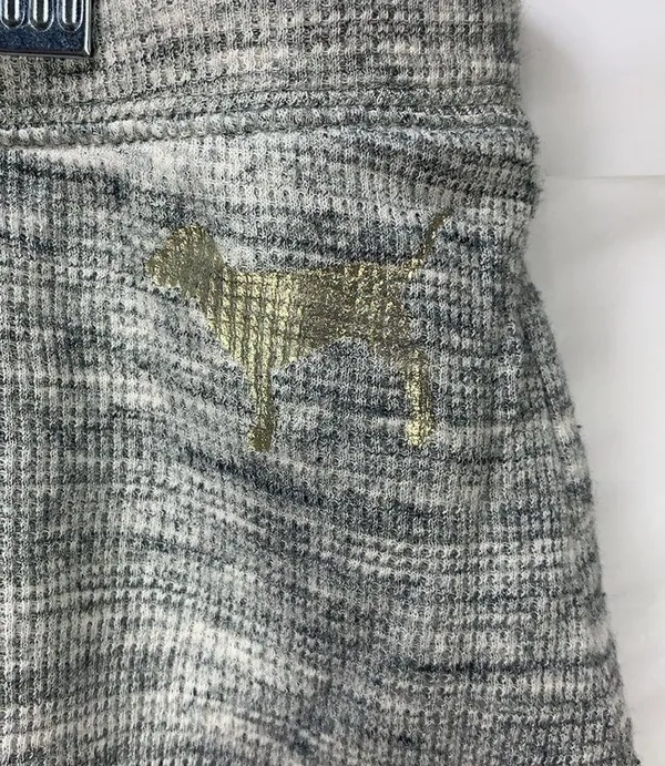 PINK Victoria’s Secret Gray White Marled Sleep Pajama Lounge Shorts Size Large - Image 5