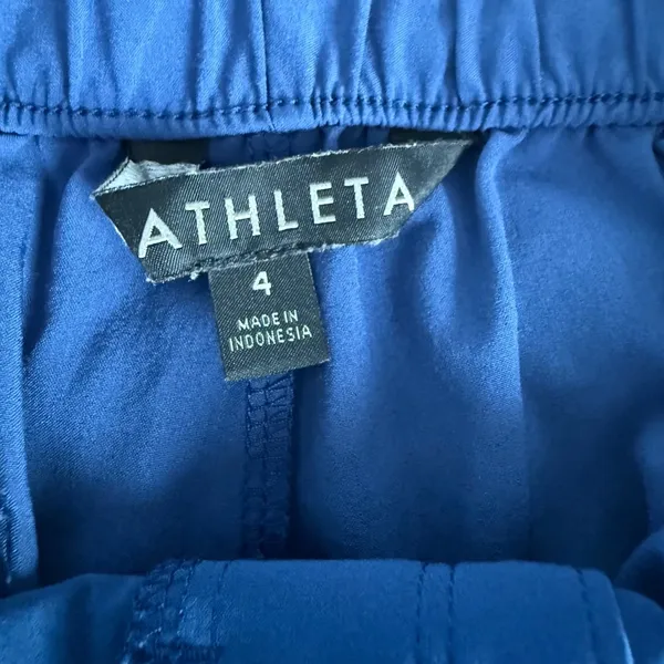 Athleta Skyline Paper Bag High Waisted Blue‎ Pants Size 4 - Image 7