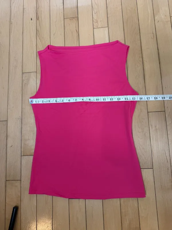 Trendy Queen Seamless High Neck Hot Pink Tank Top Size Small - Image 3