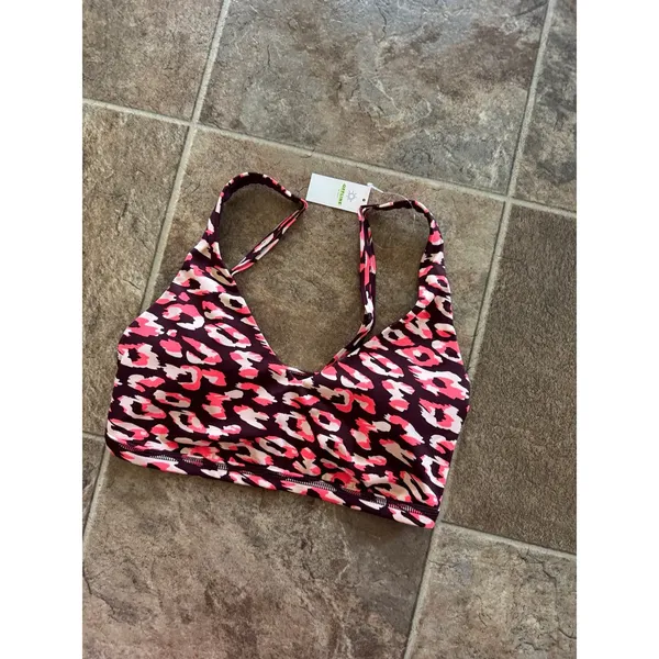 Offline By Aerie Goals Plunge Sports Bra Maplewood Size Small - Image 3