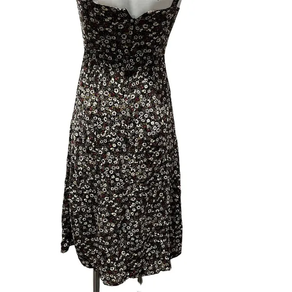 Zara Women’s Black Floral Spaghetti Strap Midi Dress Size S - Image 6