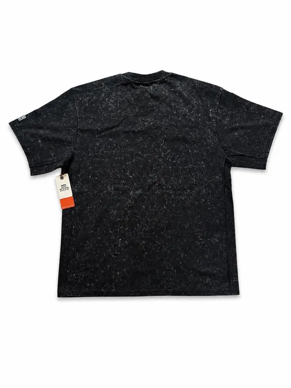 Hype Market45 Black Acid Wash Studded T-Shirt – Men’s - Image 2