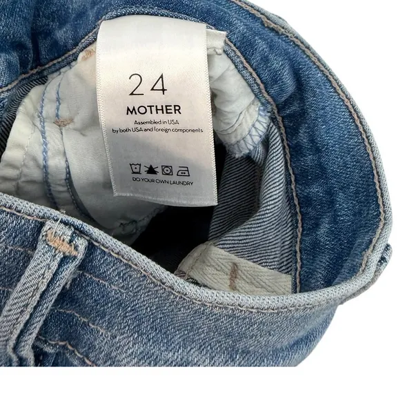 Mother‎ The Hustler Ankle Fray Understudy Distressed Crop Flare Jeans Size 24 - Image 12