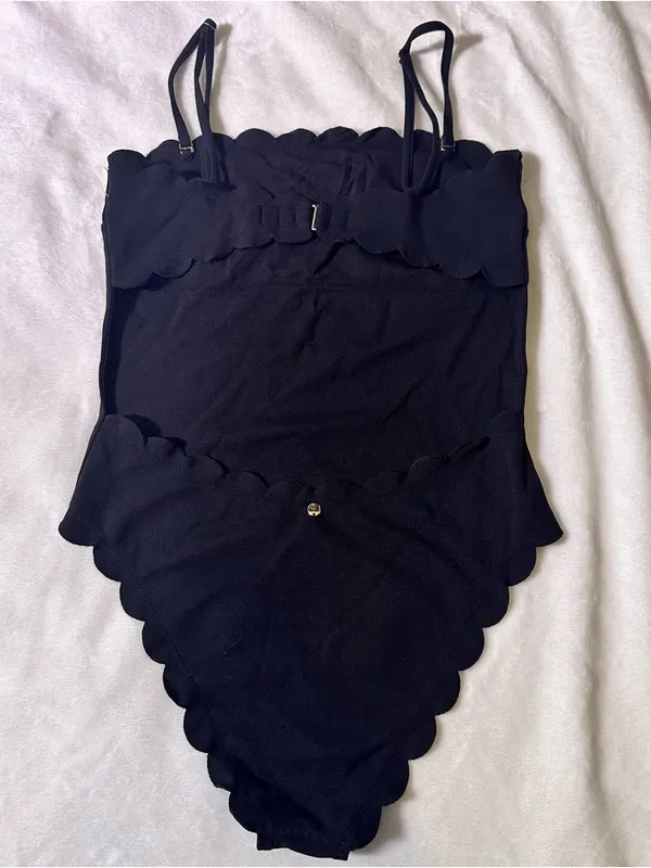 Victoria's Secret Black Scalloped Swim Top - Image 3