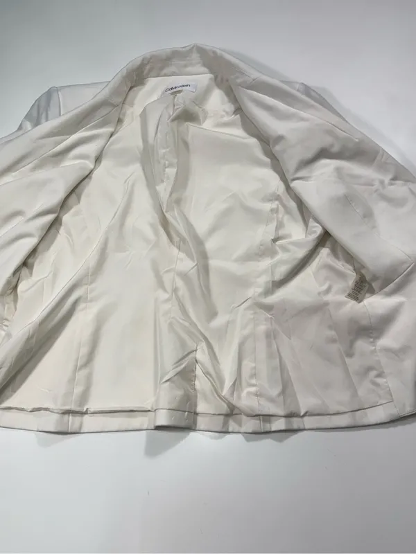 Calvin Klein White Two-Button Single-Breasted Blazer - Image 5
