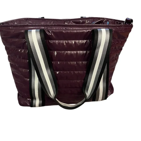 THINK ROYLN RARE NWOT $188 Purple Patent Wingman Puffer Large Tote Bag‎ - Image 2