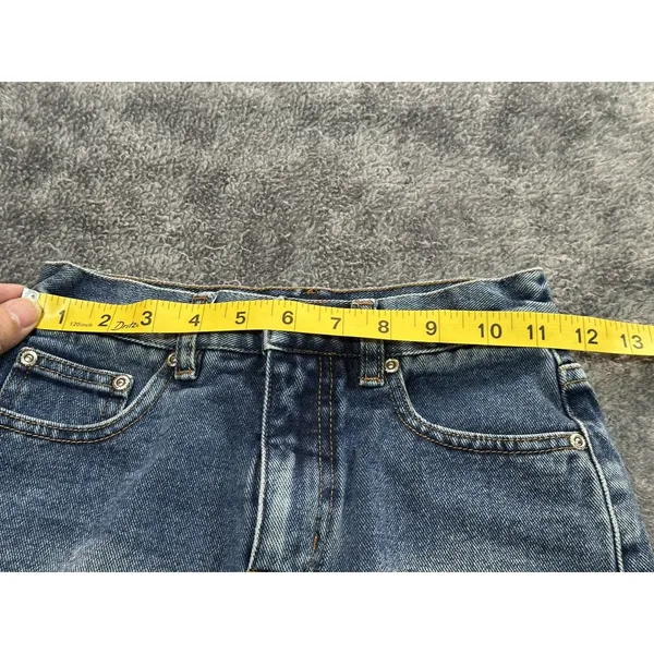 Route 66 Denim Mini Skirt with Raw Hem Size 8 - Image 5