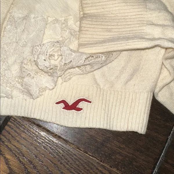 HOLLISTER Cream Cardigan Y2K babydoll Bella Swan size xsmall - Image 5