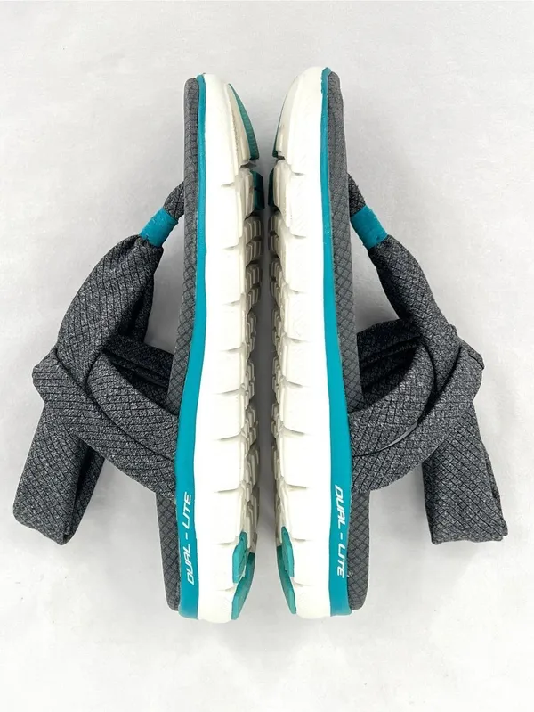 Skechers Cali Meditation Studio Gray Teal Slingback Toe Post Sandals Women’s 8 - Image 4