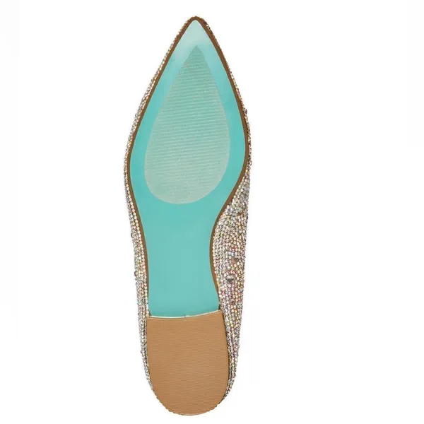 BETSEY JOHNSON Rhinestone Crystal Pavé Pointed Toe Flat, SPARKLE, Size 8.5, NWOT - Image 6