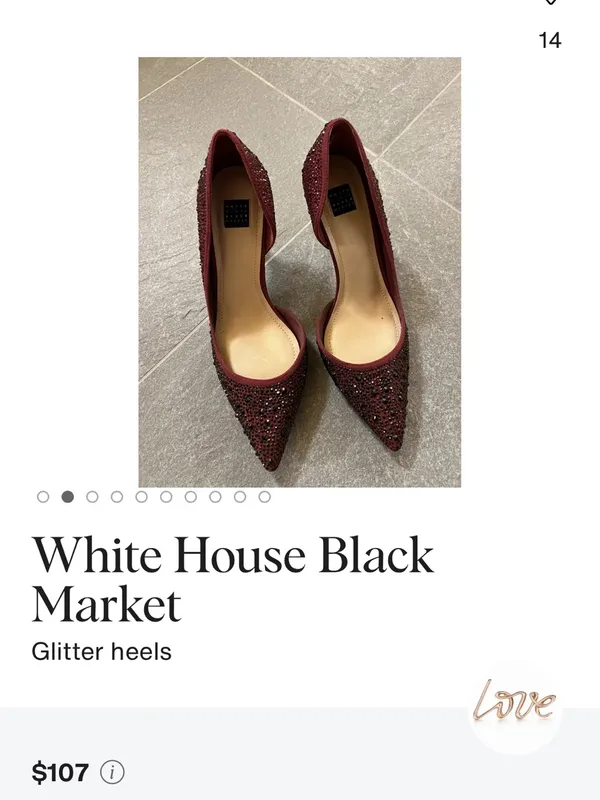 White House Black Market Red Crystal Embellished Pointed Pumps | Size 7 - Image 11