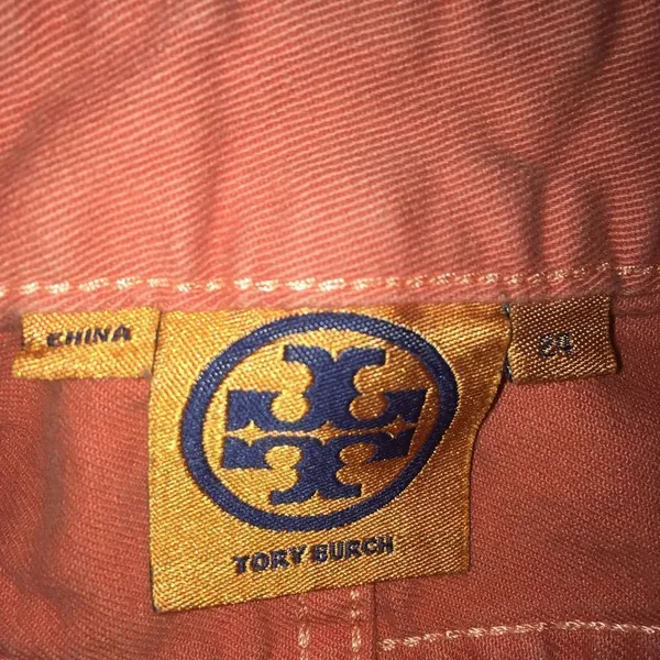 Tory Burch salmon pink size 24 cropped skinny jeans - Image 2