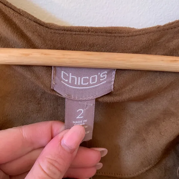 Chico’s Suede Jacket size Medium - Image 3