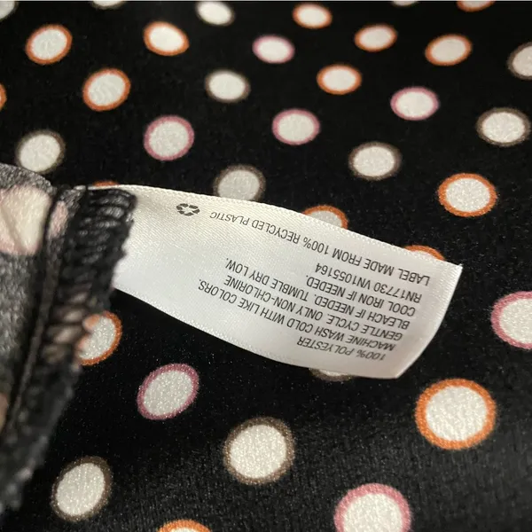 A New Day Black Polka Dot Slip Midi Dress EUC Size S - Image 6
