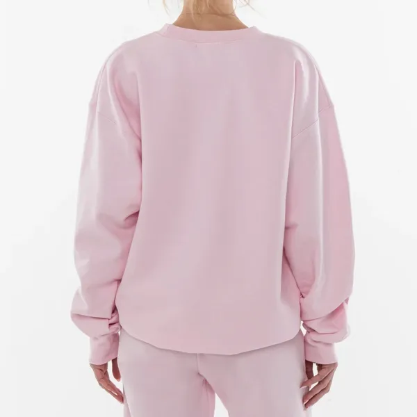 The Bar | SOLD OUT‎ Varsity Crewneck Cotton Sweatshirt in Blush / Pink - Image 6