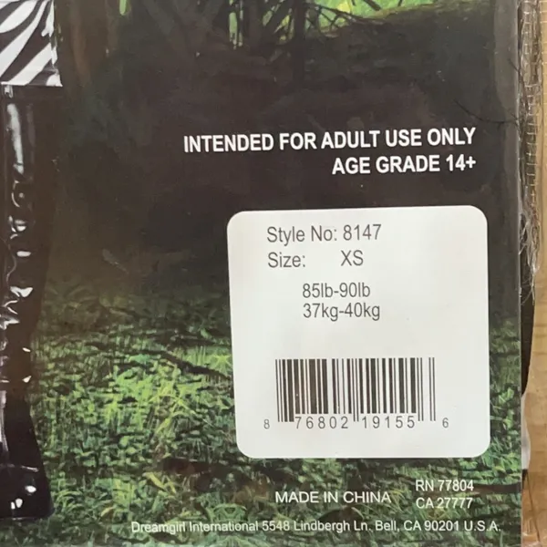 🎉Sale🎉 Sexy Zebra Costume Size Extra Small Black - Image 8