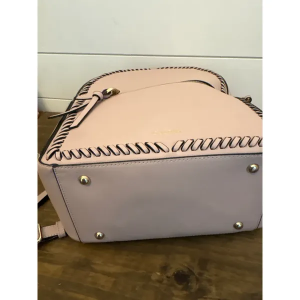 Calpak Blush Pink Faux Leather Backpack Strappy‎ Stitch Detail Gold Hardware NEW - Image 7